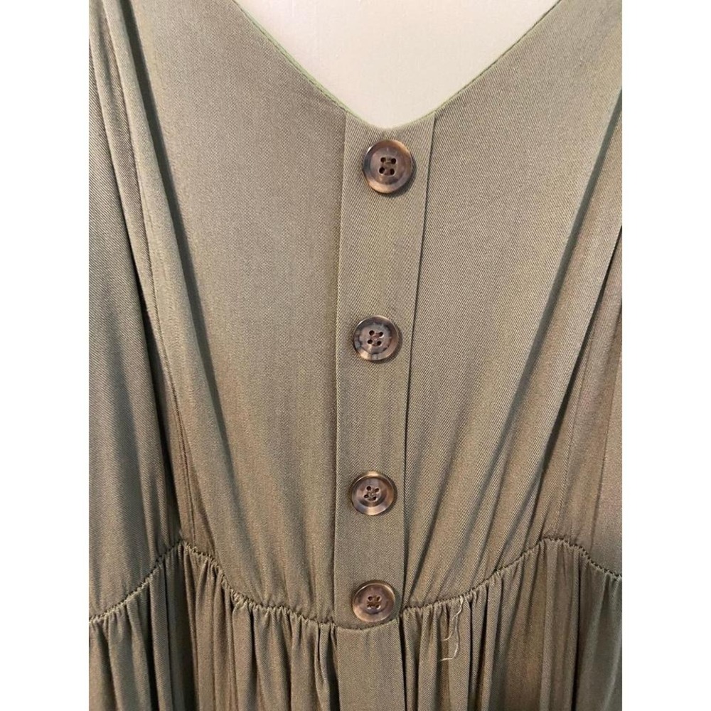 Angashion (Amazon) Army Green Sleeveless Dress Size Large NWOT - Picture 2 of 6